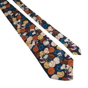 Snoopy Friends Sport Theme Necktie Baseball Basketball Golf Soccer Balls Peanuts